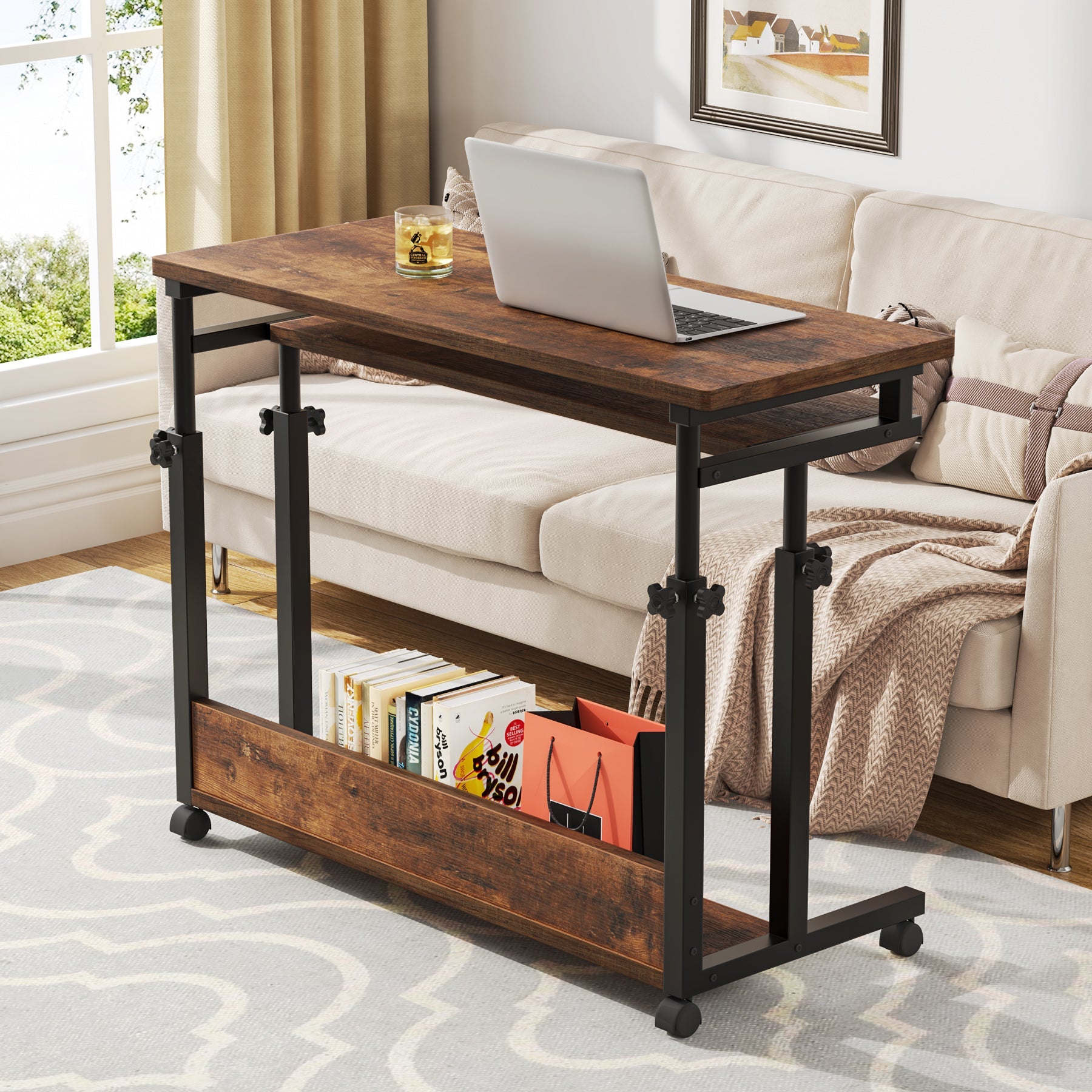 Tribesigns Height Adjustable Desk, Rolling Standing Desk Portable Desk Tribesigns